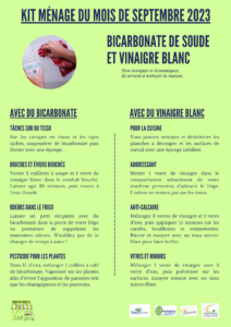 kit septembre 2023 - bicarbonate et vinaigre blanc