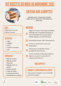 Kit novembre 2021 – Gâteau aux carottes