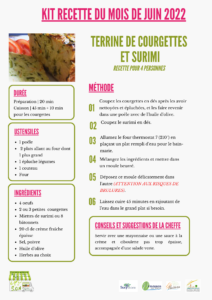 kit juin 2022 – Terrine de courgettes et surimi